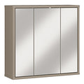 Alice Springs Hanging Mirror Cupboard with 3 Doors Push-to-Open in Taupe