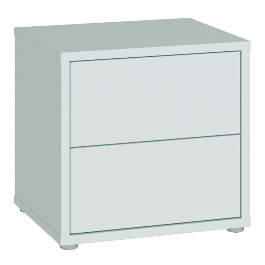 Alice Springs Low Bedside Cabinet with 2 Drawers Push-to-Open in Night Blue
