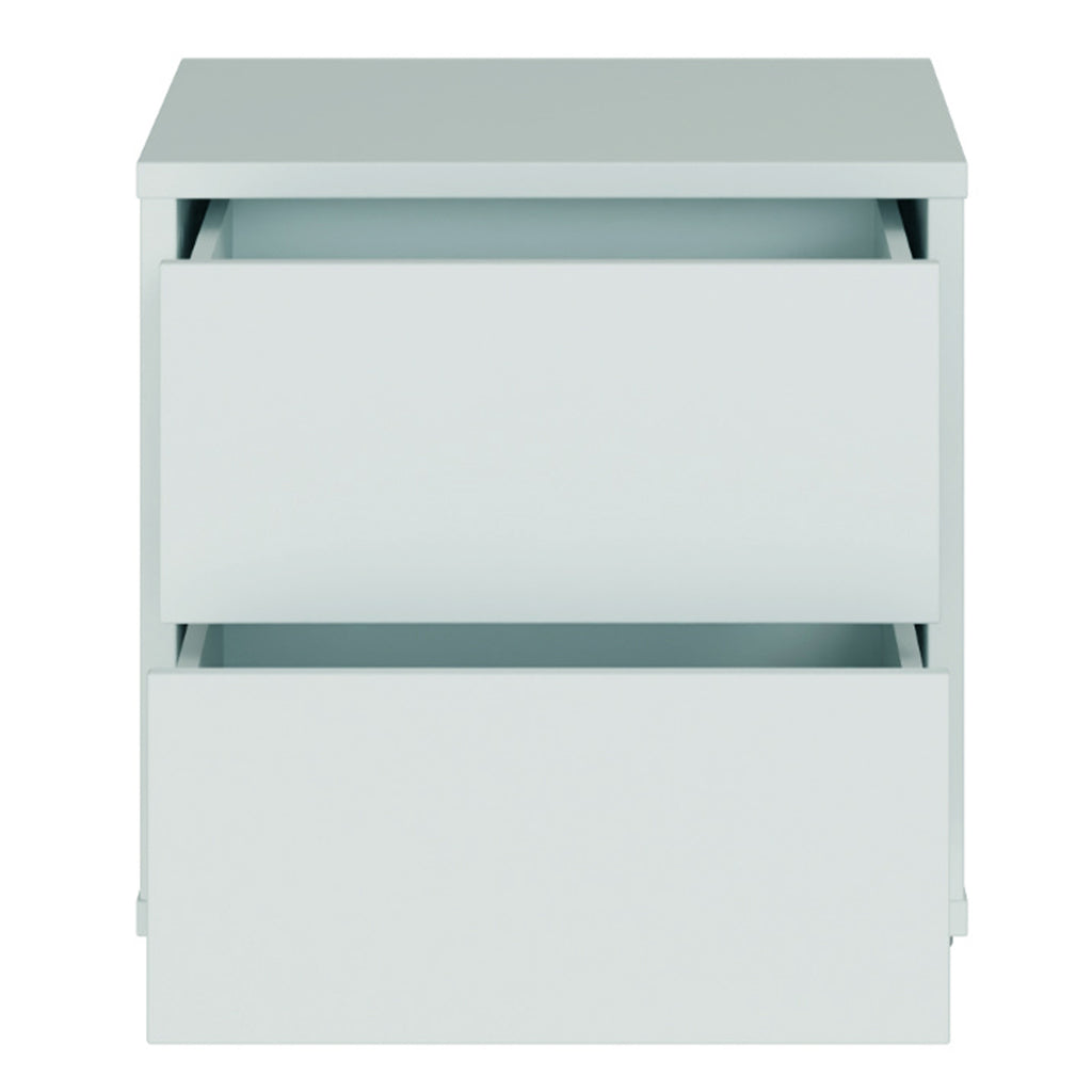Alice Springs Low Bedside Cabinet with 2 Drawers Push-to-Open in Night Blue