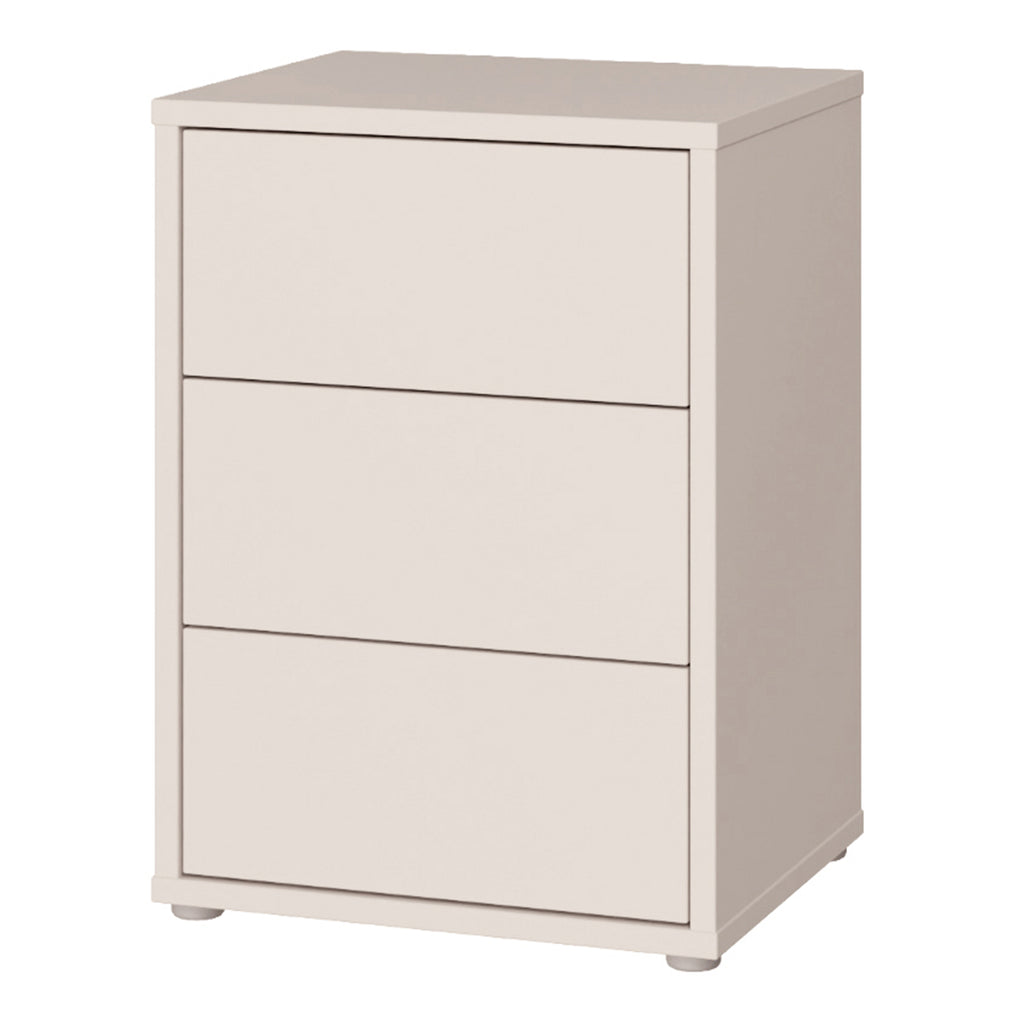 Alice Springs Bedside Cabinet with 3 Drawers Push-to-Open in Sand