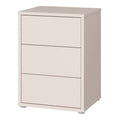 Alice Springs Bedside Cabinet with 3 Drawers Push-to-Open in Sand