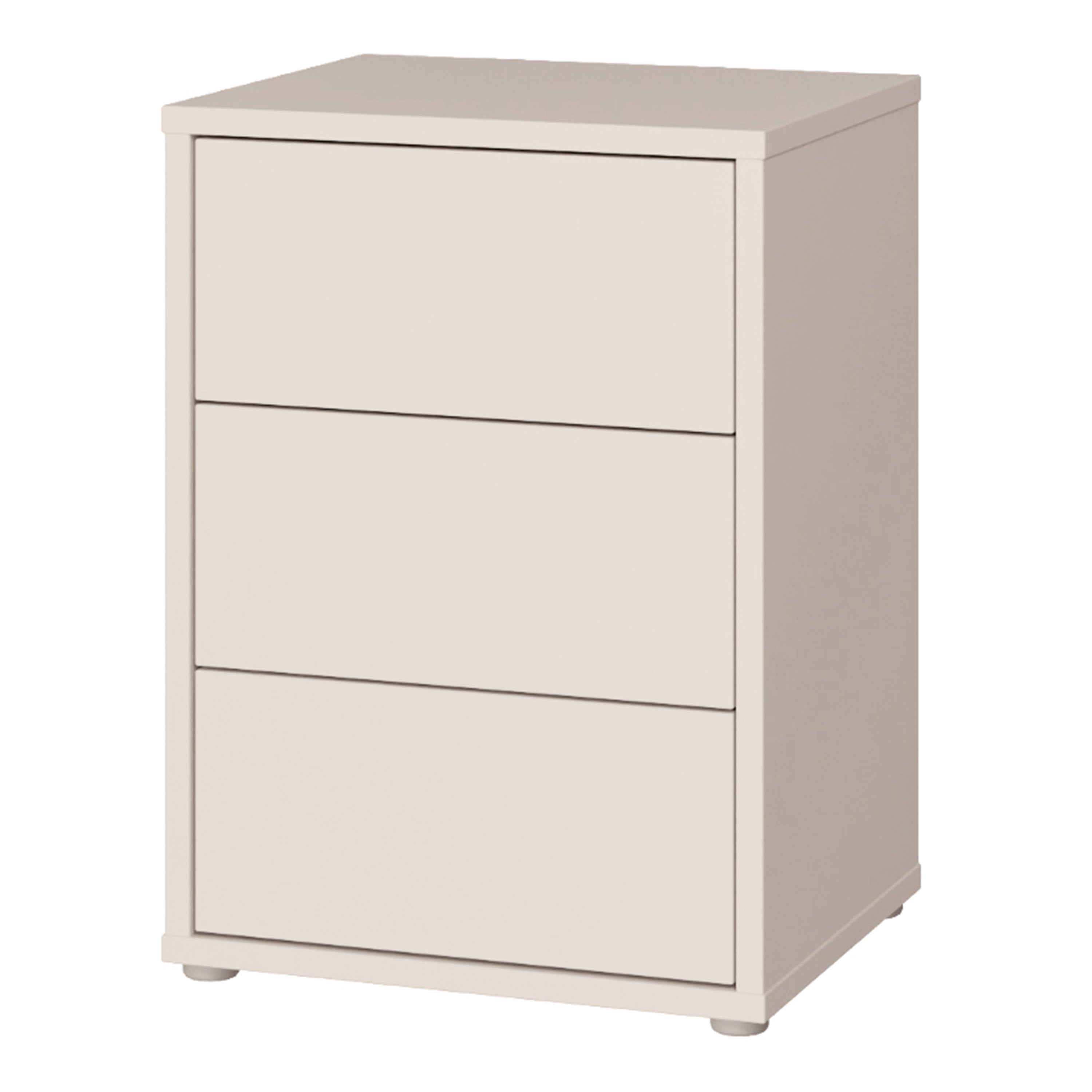 Alice Springs Bedside Cabinet with 3 Drawers Push-to-Open in Sand