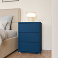 Alice Springs Bedside Cabinet with 3 Drawers Push-to-Open in Night Blue