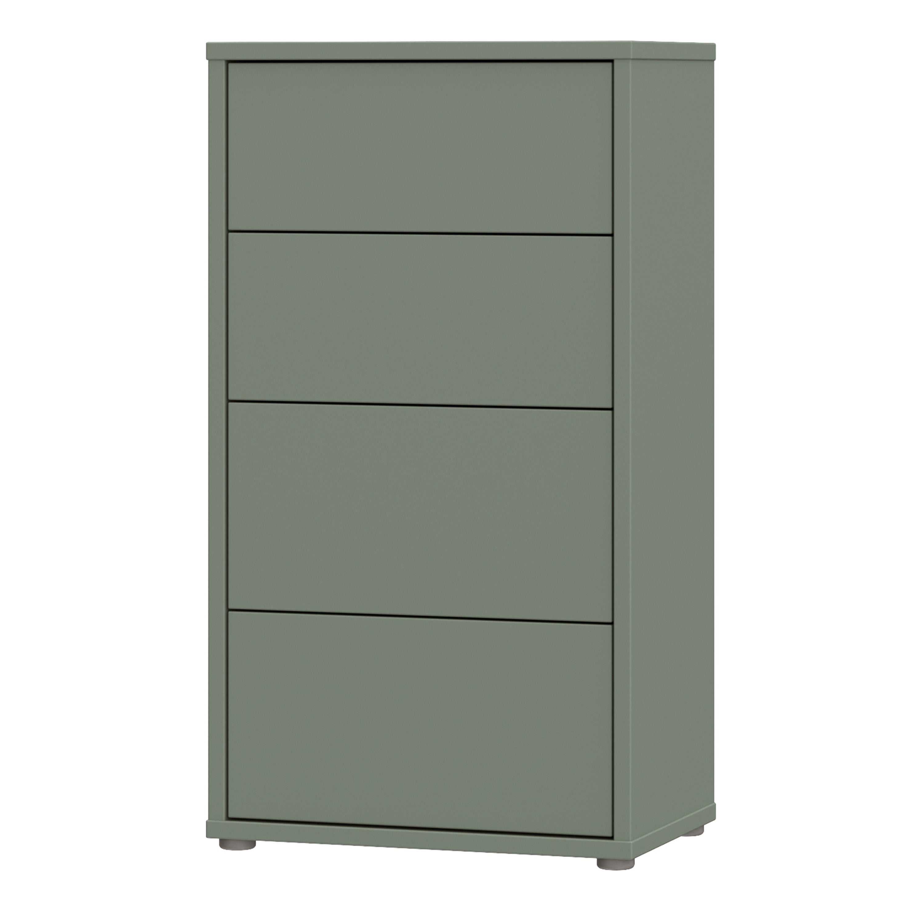 Alice Springs Tall 4 Drawer Chest with Push-to-Open Drawers in Sage Green