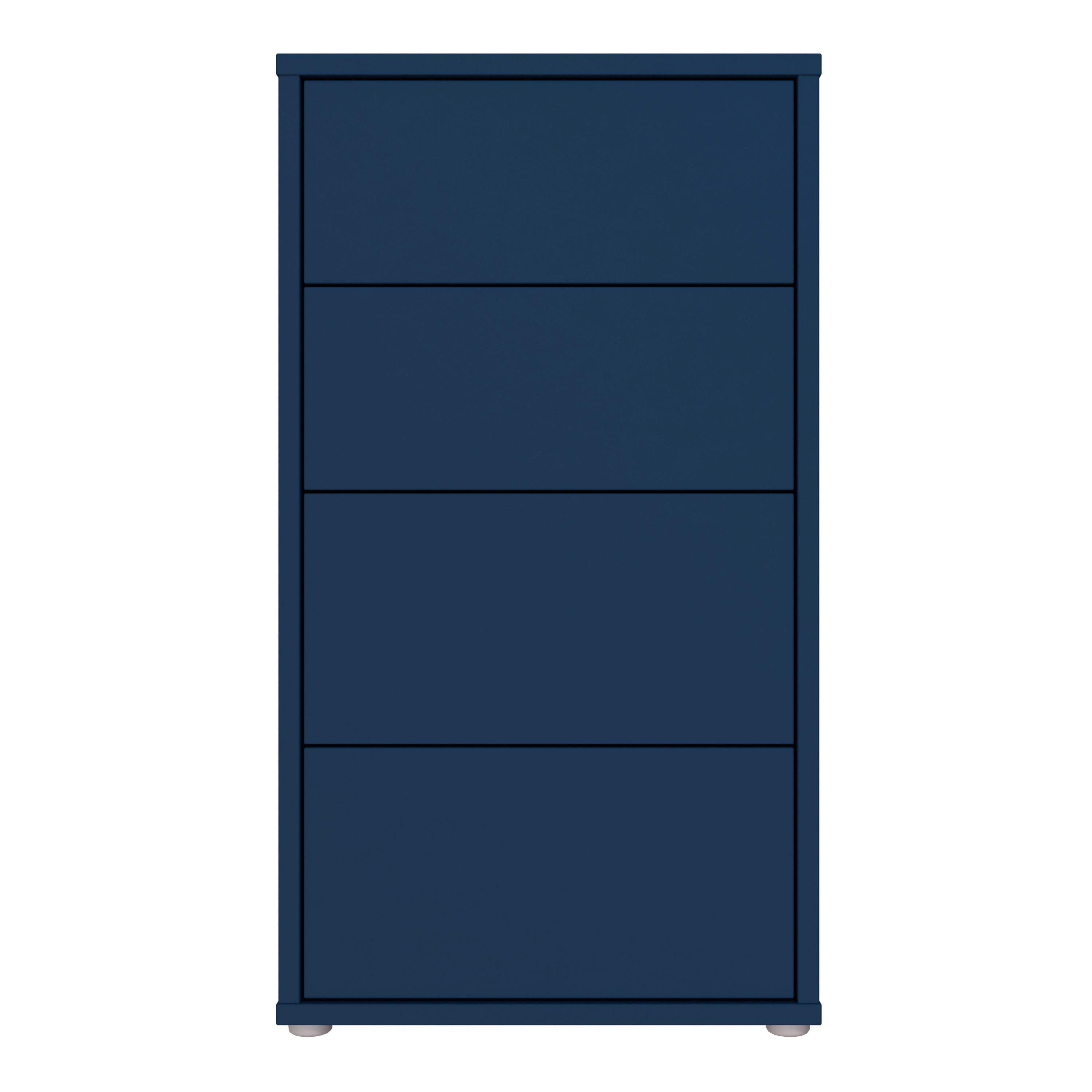 Alice Springs Tall 4 Drawer Chest with Push-to-Open Drawers in Night Blue