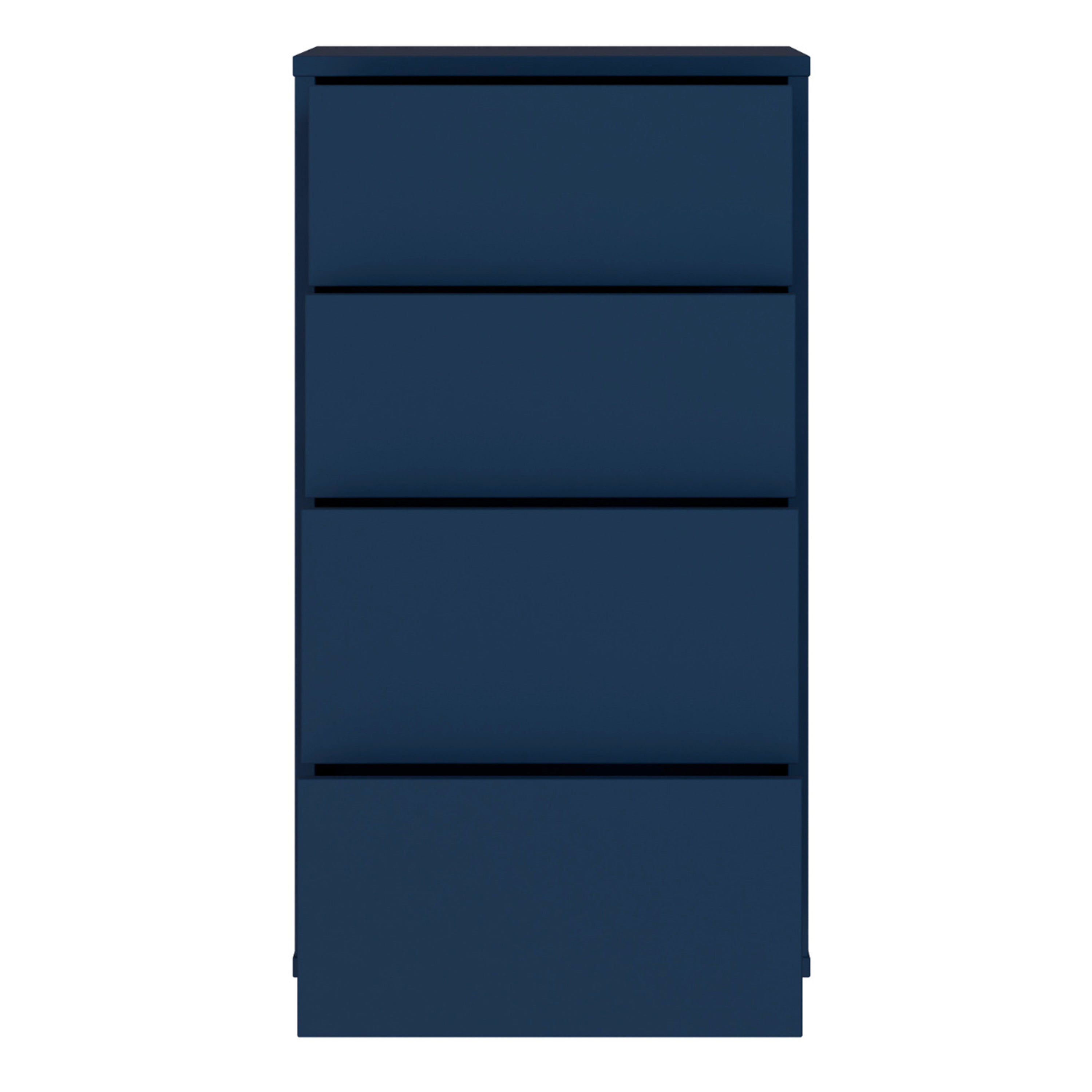 Alice Springs Tall 4 Drawer Chest with Push-to-Open Drawers in Night Blue
