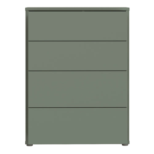 Alice Springs 4 Drawer Chest with Push-to-Open Drawers in Sage Green