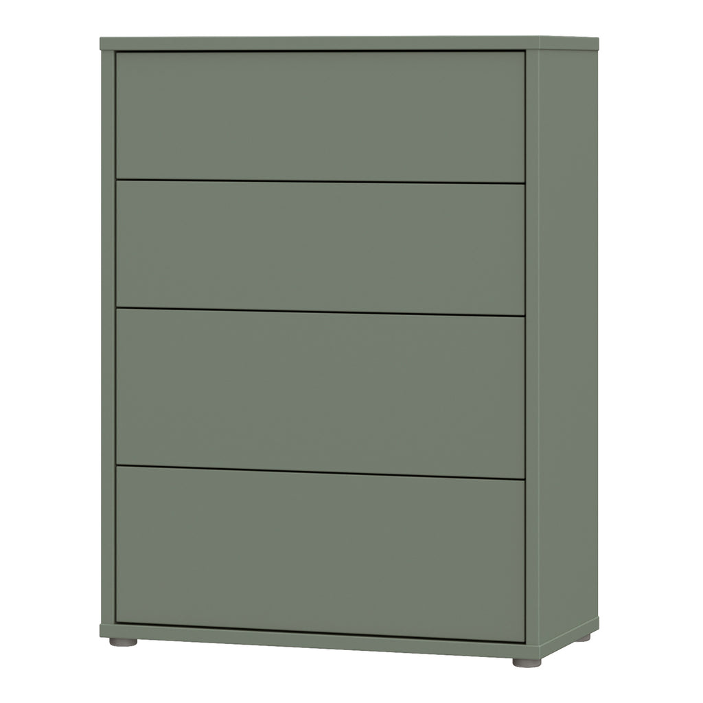 Alice Springs 4 Drawer Chest with Push-to-Open Drawers in Sage Green
