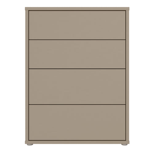Alice Springs 4 Drawer Chest with Push-to-Open Drawers in Taupe