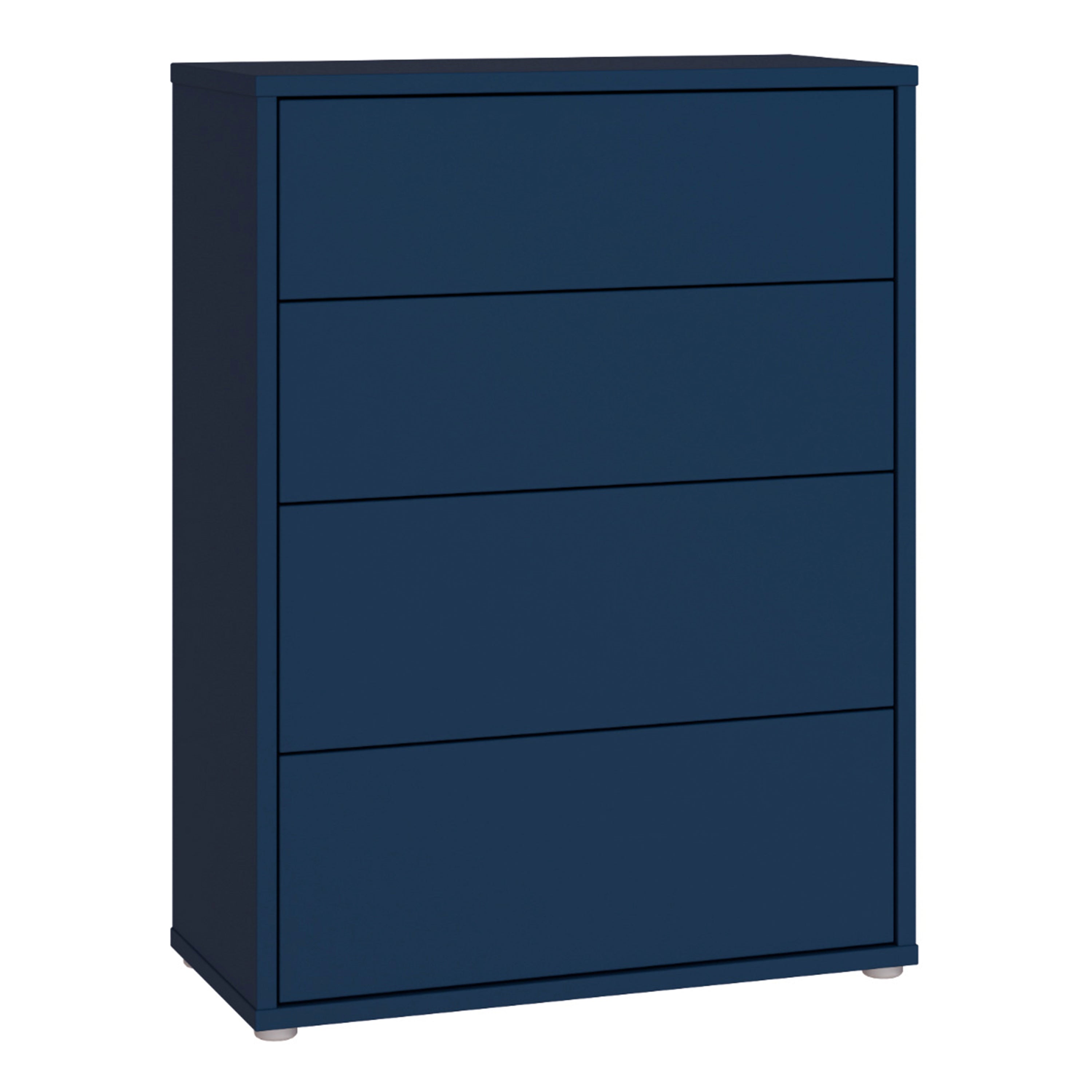 Alice Springs 4 Drawer Chest with Push-to-Open Drawers in Night Blue