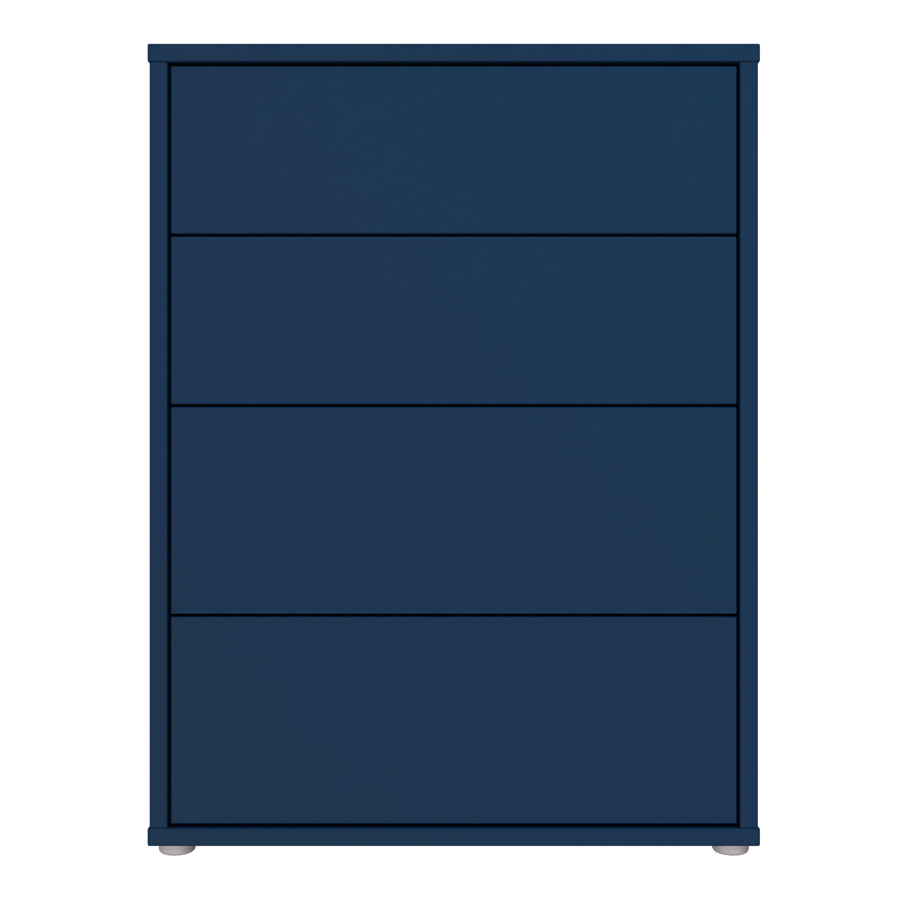 Alice Springs 4 Drawer Chest with Push-to-Open Drawers in Night Blue
