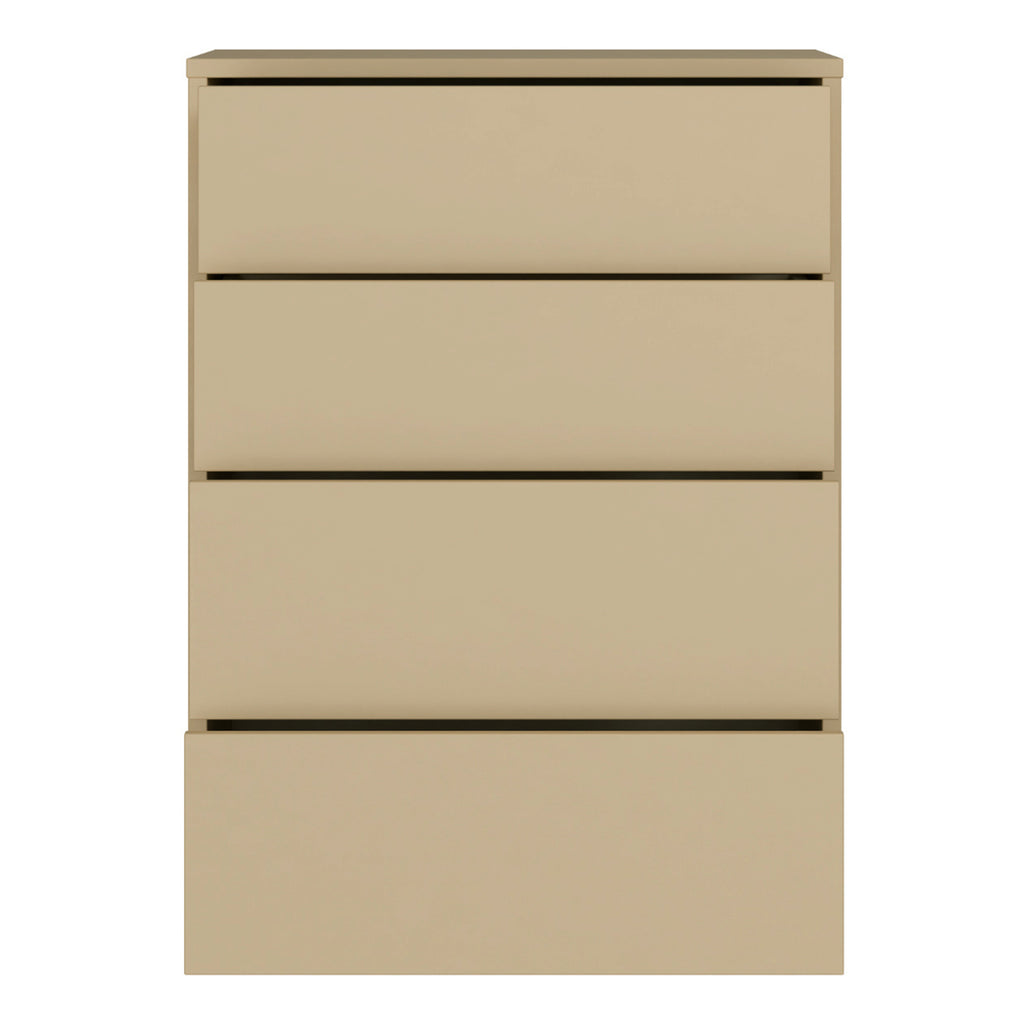 Alice Springs 4 Drawer Chest with Push-to-Open Drawers in Butter Yellow