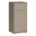 Alice Springs Low Bathroom Storage Cabinet with 1 Door Push-to-Open & 1 Drawer Push-to-Open in Taupe