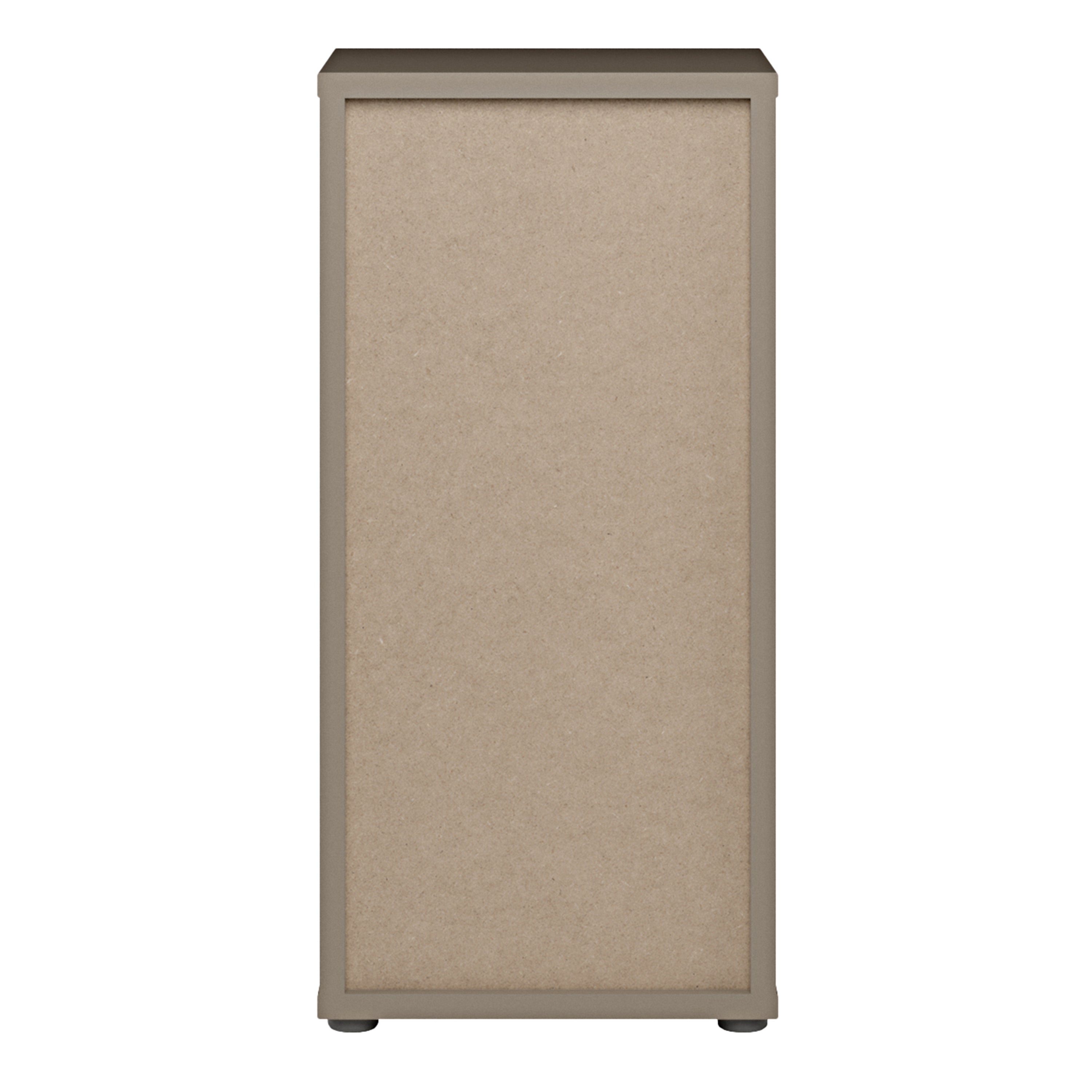 Alice Springs Low Bathroom Storage Cabinet with 1 Door Push-to-Open & 1 Drawer Push-to-Open in Taupe