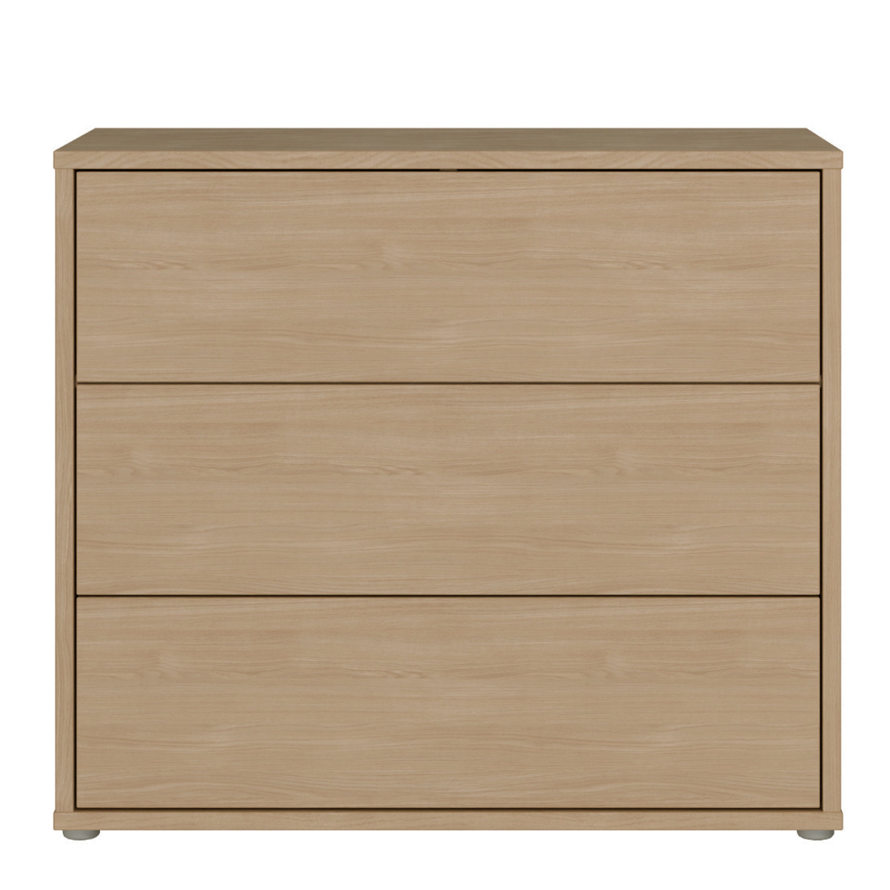 Alice Springs 3 Drawer Chest with Push-to-Open Drawers in Elegancia Oak