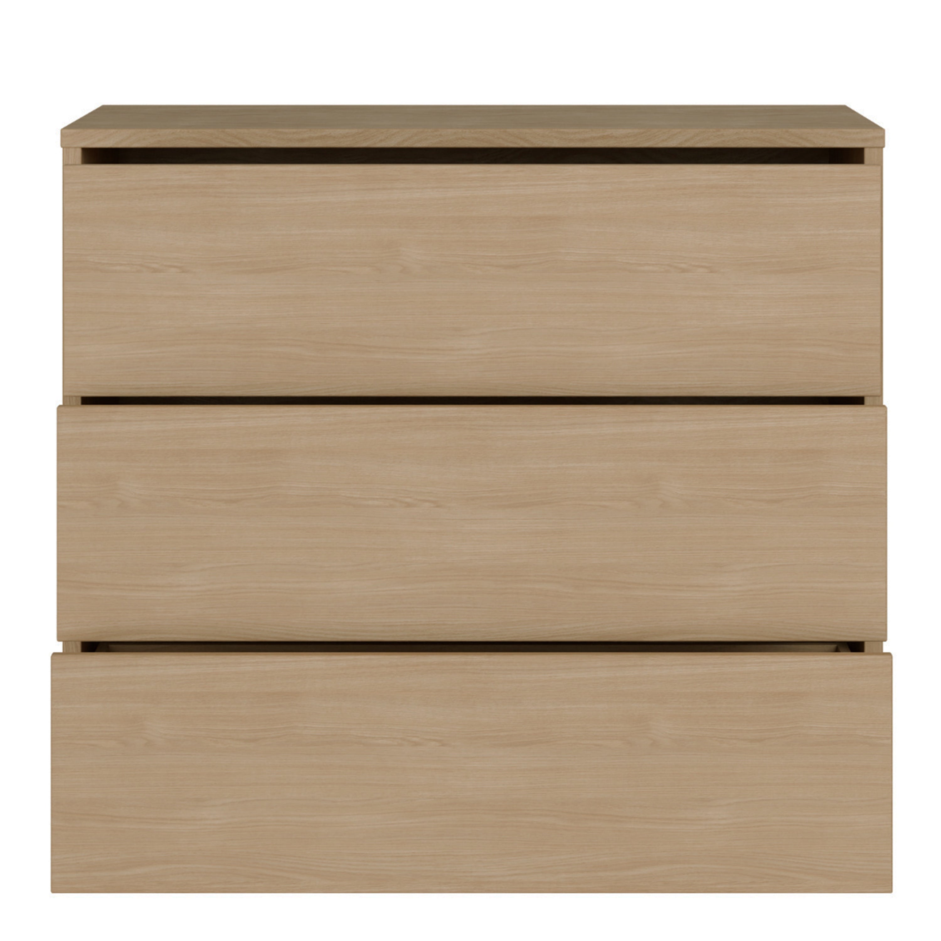 Alice Springs 3 Drawer Chest with Push-to-Open Drawers in Elegancia Oak