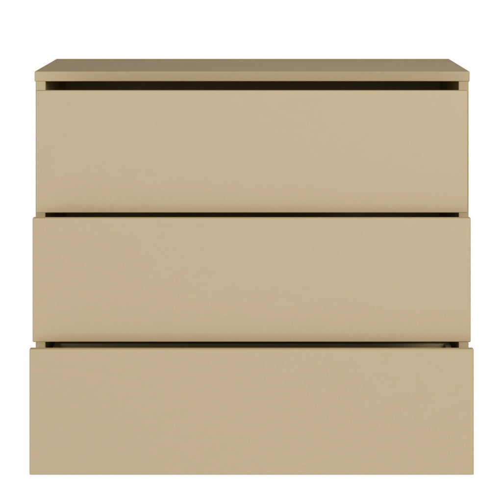 Alice Springs 3 Drawer Chest with Push-to-Open Drawers in Butter Yellow