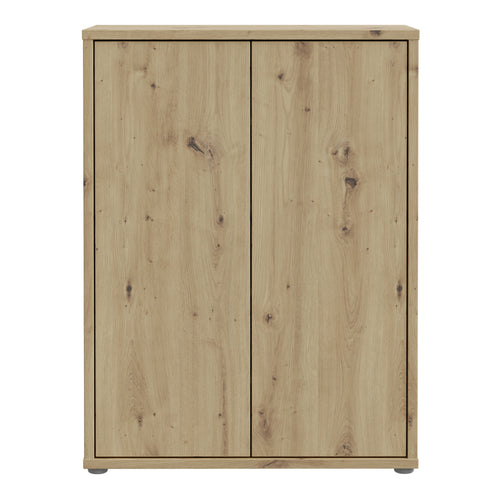 Alice Springs Shoe Cabinet with 2 Doors Push-to-Open in Artisan Oak