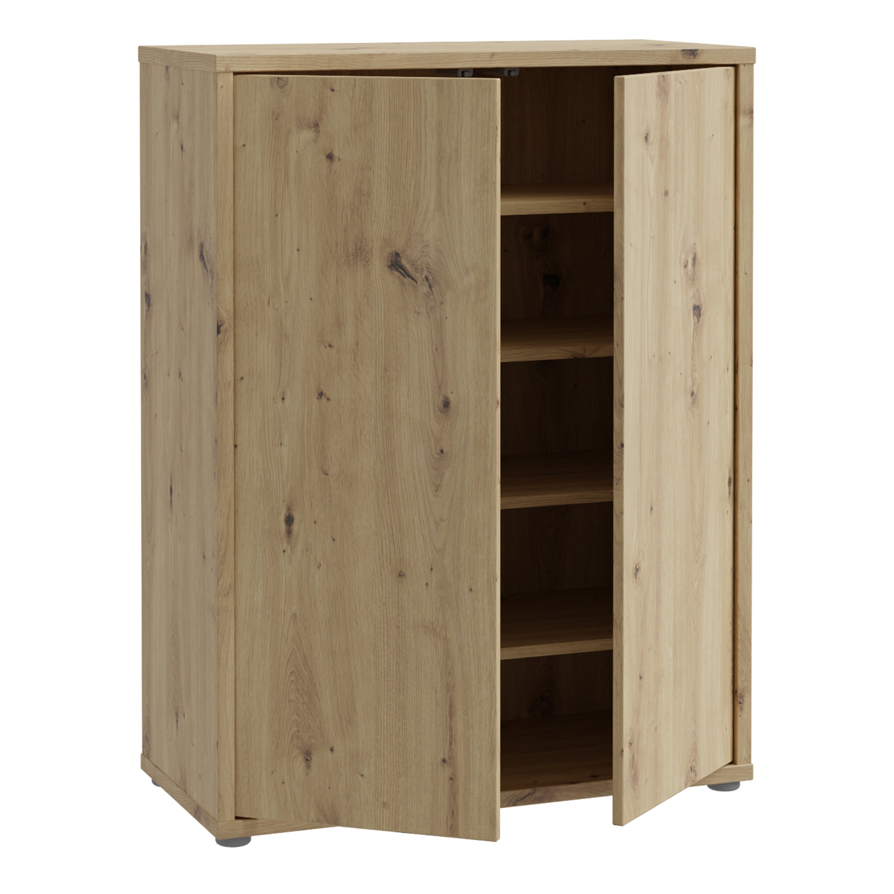 Alice Springs Shoe Cabinet with 2 Doors Push-to-Open in Artisan Oak