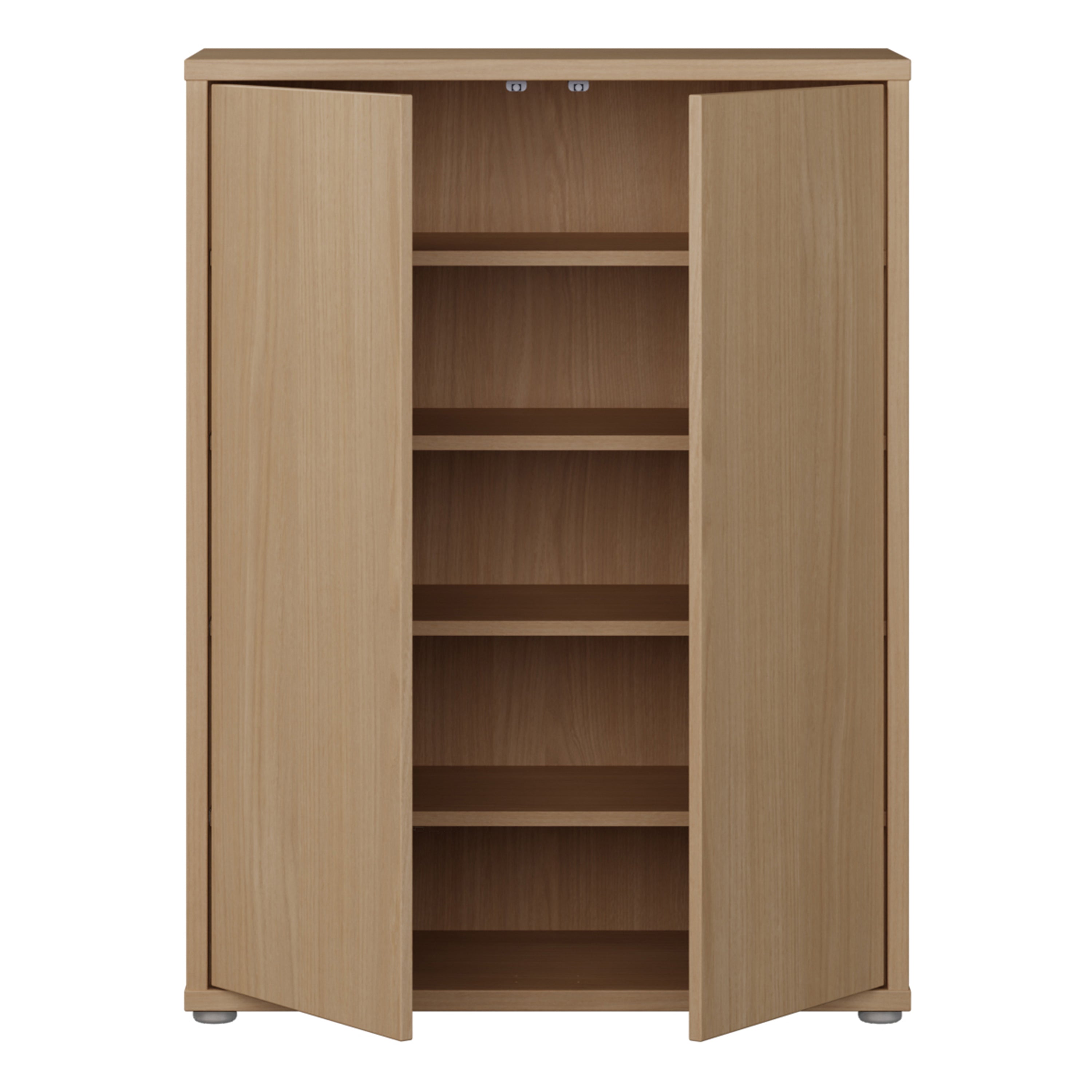 Alice Springs Shoe Cabinet with 2 Doors Push-to-Open in Elegancia Oak