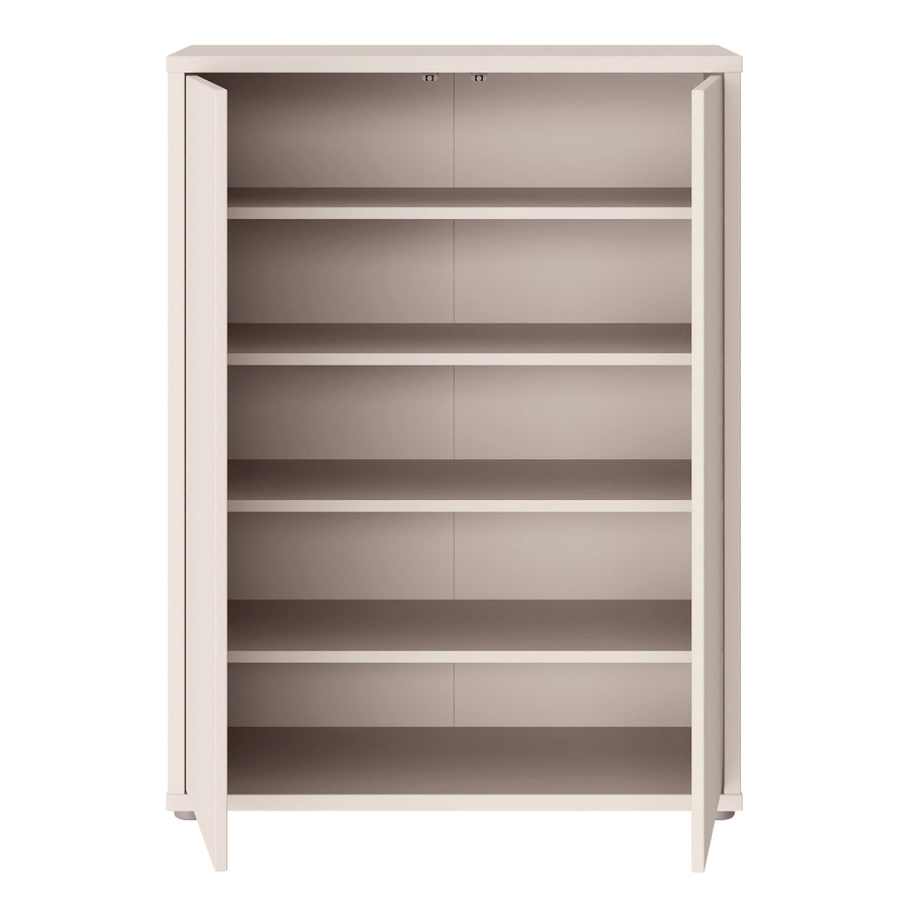 Alice Springs Shoe Cabinet with 2 Doors Push-to-Open in Sand