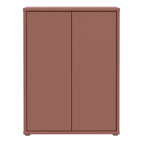 Alice Springs Shoe Cabinet with 2 Doors Push-to-Open in Terracotta