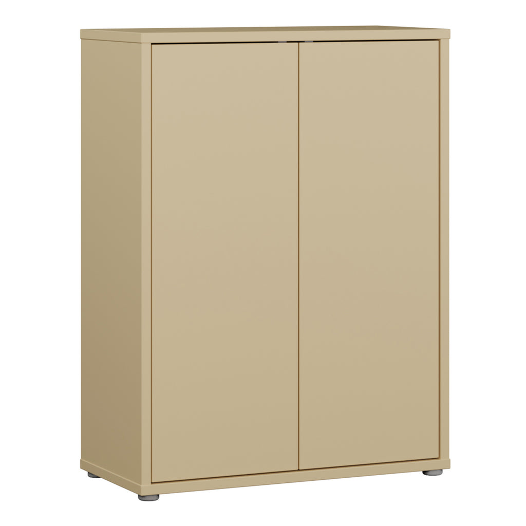 Alice Springs Shoe Cabinet with 2 Doors Push-to-Open in Butter Yellow