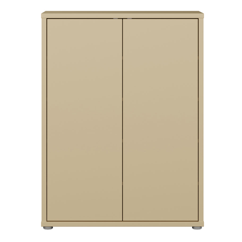 Alice Springs Shoe Cabinet with 2 Doors Push-to-Open in Butter Yellow