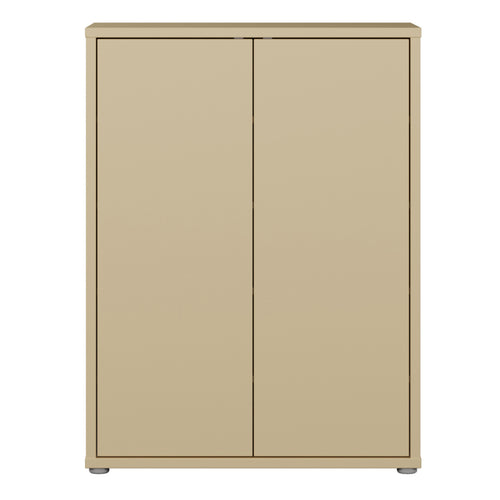 Alice Springs Shoe Cabinet with 2 Doors Push-to-Open in Butter Yellow
