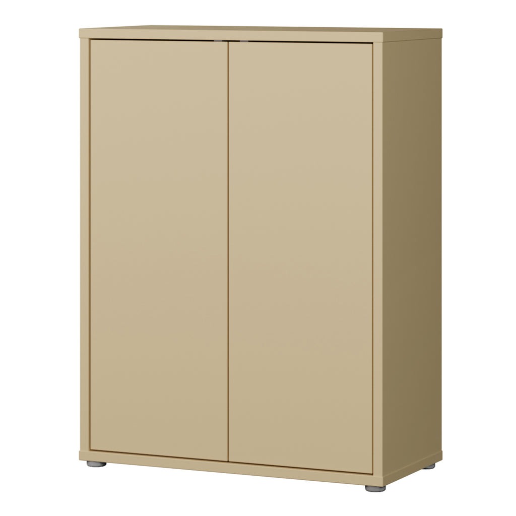 Alice Springs Shoe Cabinet with 2 Doors Push-to-Open in Butter Yellow