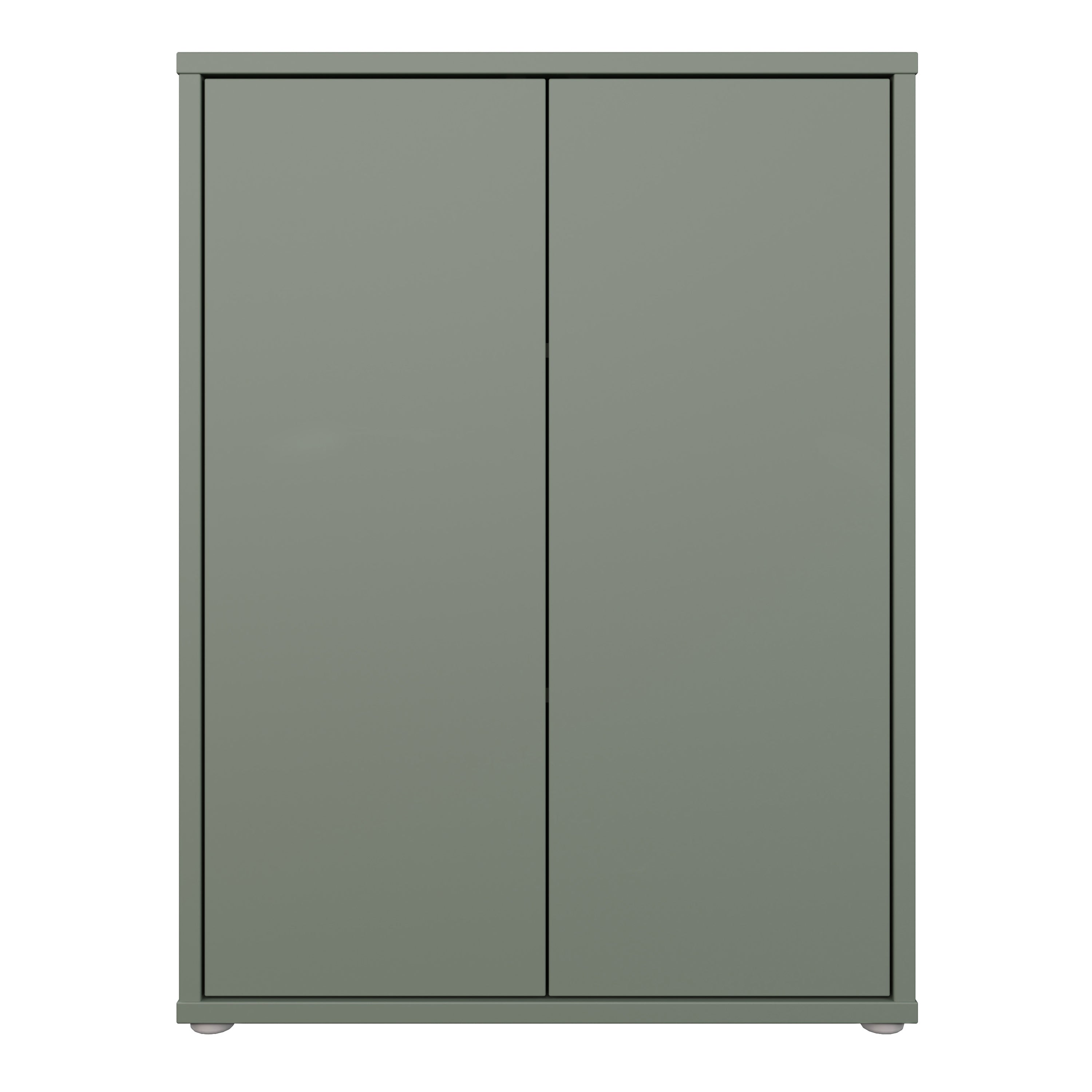 Alice Springs Tall 2 Door Cupboard with Push-to-Open Doors in Sage Green