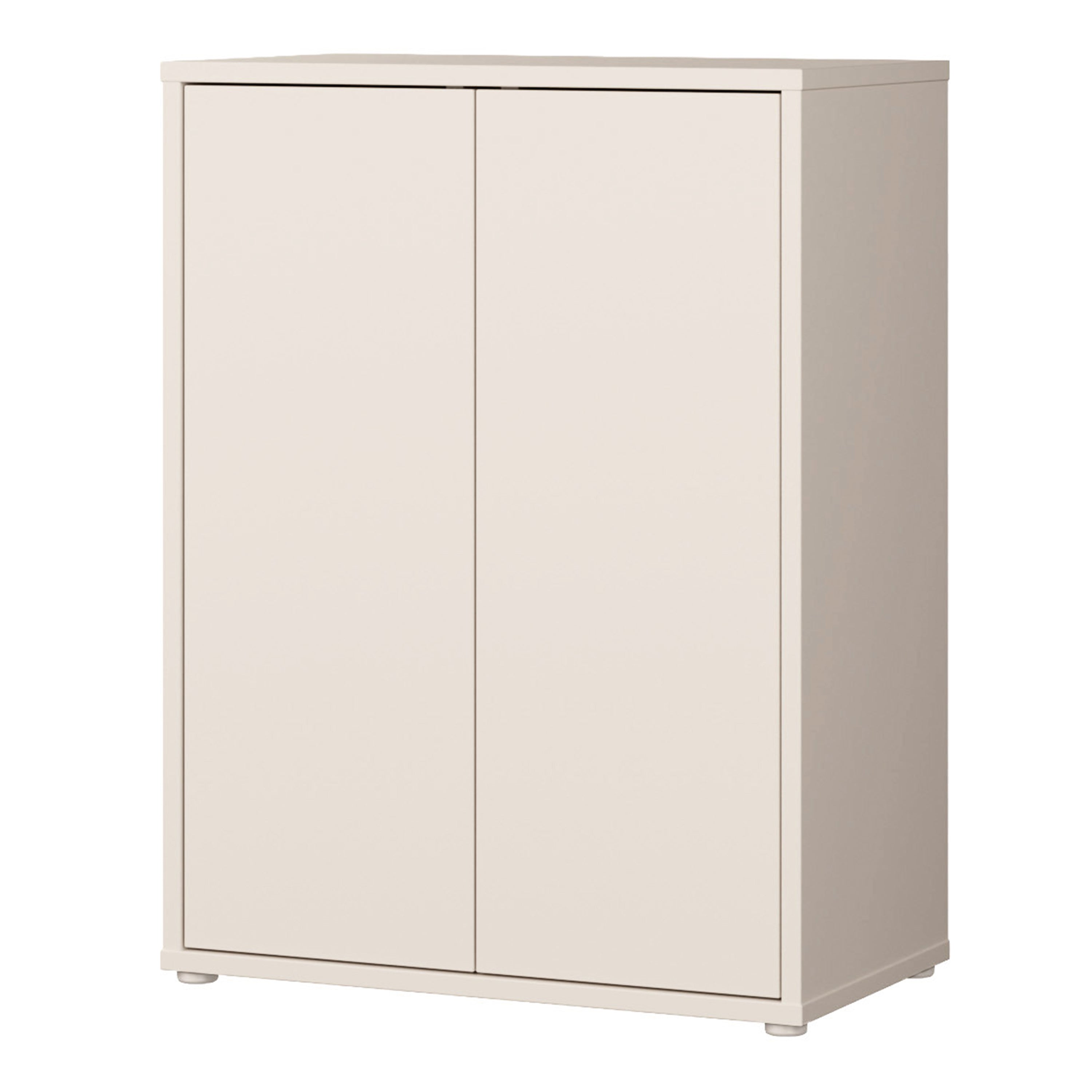 Alice Springs Tall 2 Door Cupboard with Push-to-Open Doors in Sand