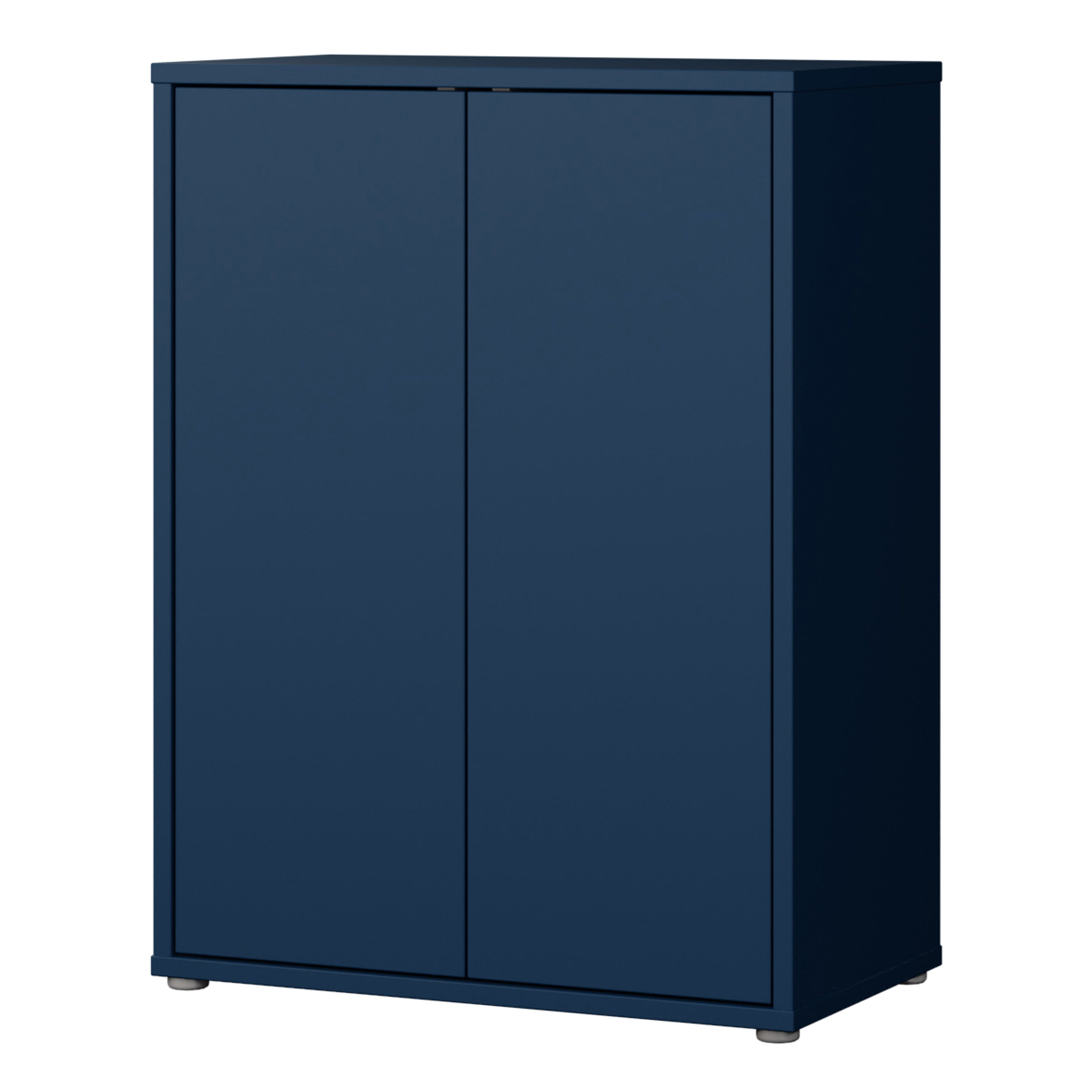 Alice Springs Tall 2 Door Cupboard with Push-to-Open Doors in Night Blue