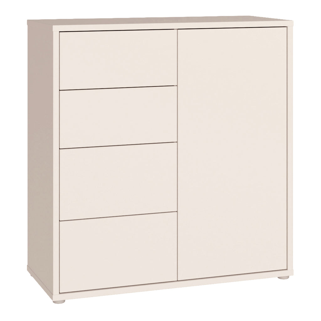 Alice Springs Storage Unit with 4 Drawers & 1 Door with Push-to-Open in Sand