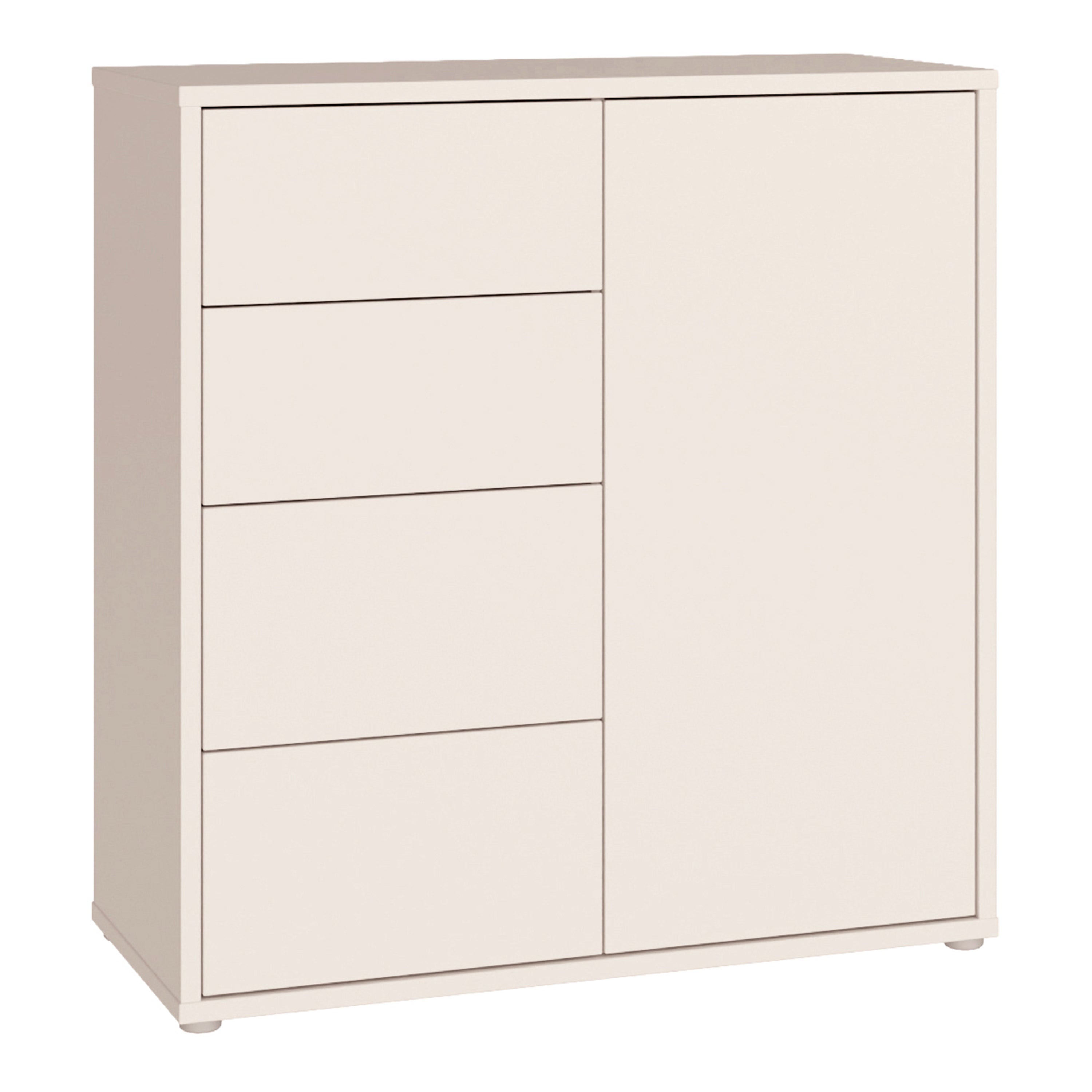 Alice Springs Storage Unit with 4 Drawers & 1 Door with Push-to-Open in Sand