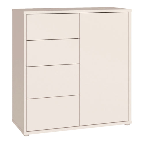 Alice Springs Storage Unit with 4 Drawers & 1 Door with Push-to-Open in Sand