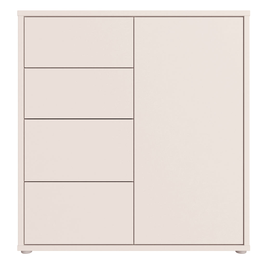 Alice Springs Storage Unit with 4 Drawers & 1 Door with Push-to-Open in Sand