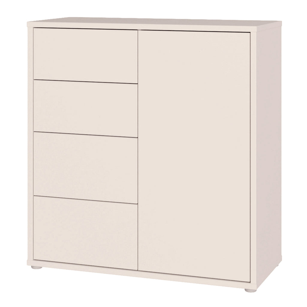 Alice Springs Storage Unit with 4 Drawers & 1 Door with Push-to-Open in Sand