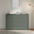 Alice Springs Wide Sideboard with 4 Drawers & 2 Doors with Push-to-Open in Sage Green