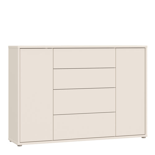 Alice Springs Wide Sideboard with 4 Drawers & 2 Doors with Push-to-Open in Sand