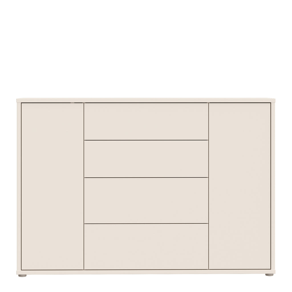 Alice Springs Wide Sideboard with 4 Drawers & 2 Doors with Push-to-Open in Sand