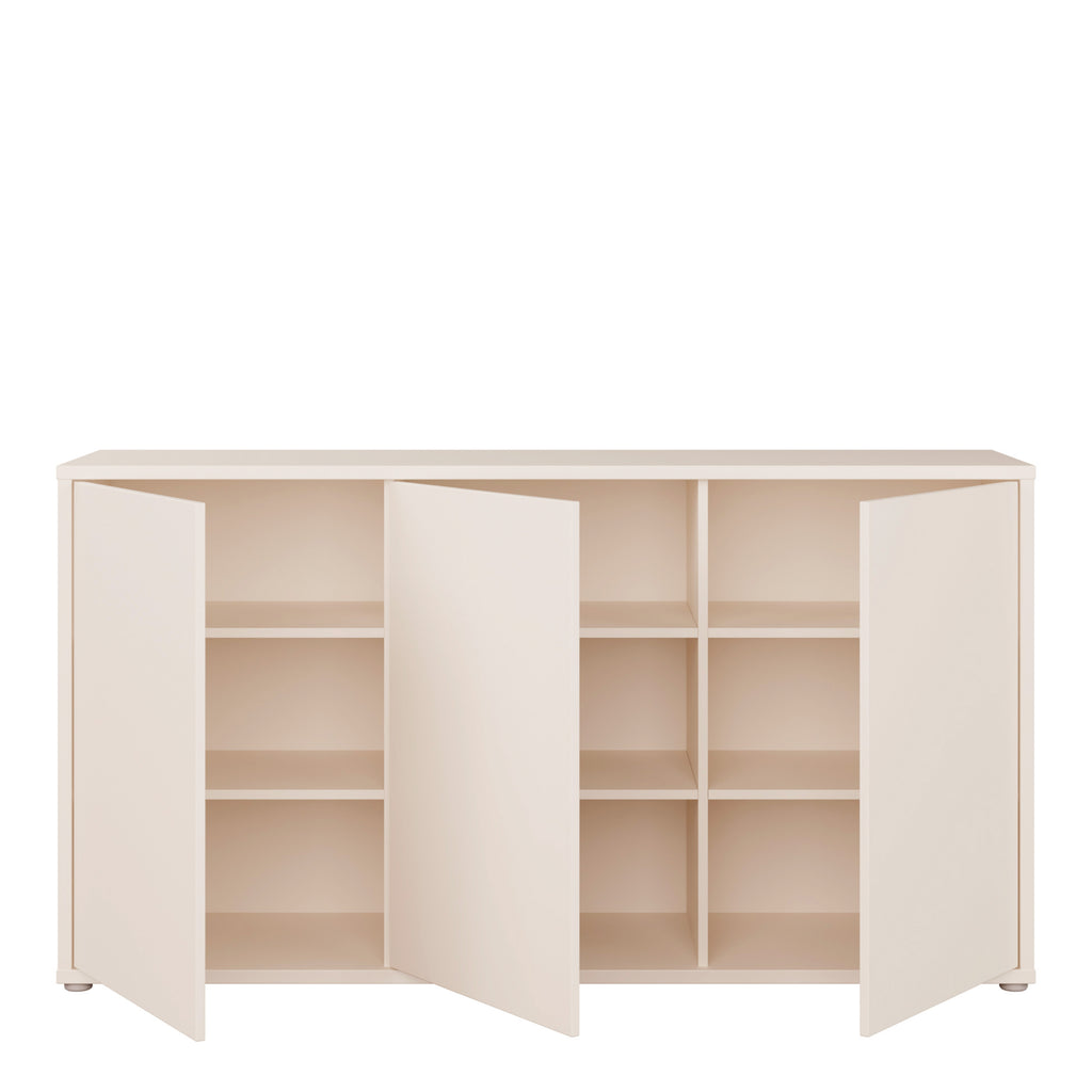 Alice Springs 3 Door Sideboard with Push-to-Open Doors and Drawer in Sand