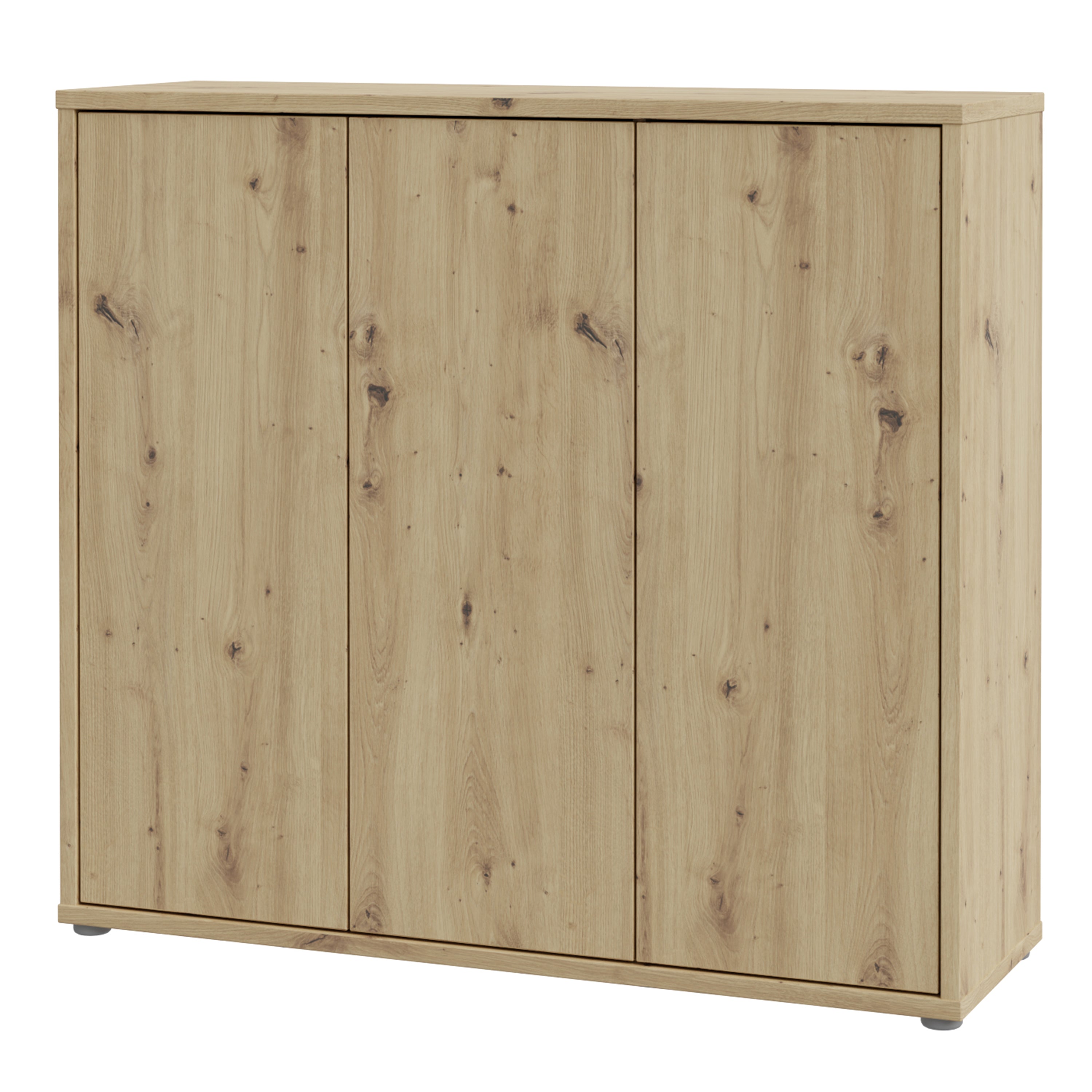 Alice Springs Shoe Cabinet with 3 Doors Push-to-Open in Artisan Oak