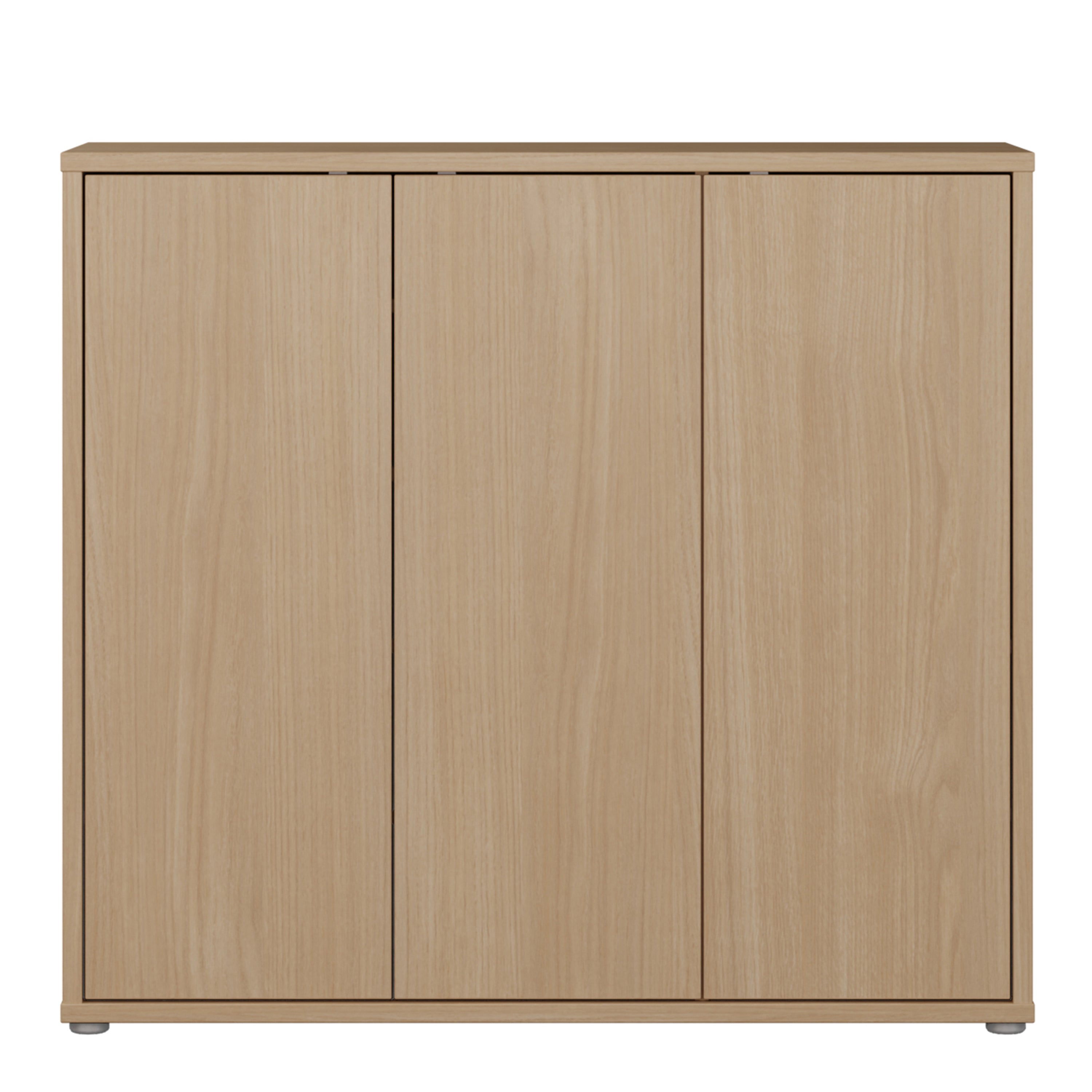 Alice Springs Shoe Cabinet with 3 Doors Push-to-Open in Elegancia Oak