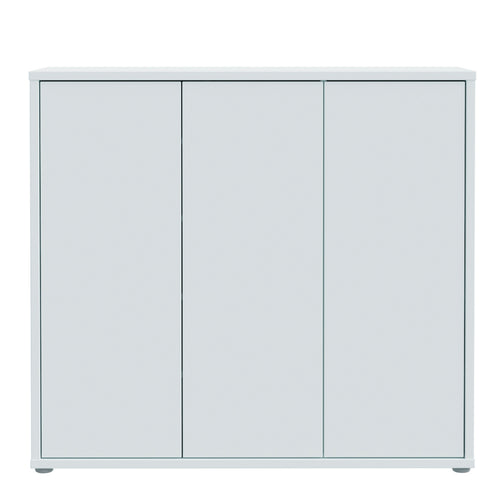 Alice Springs Shoe Cabinet with 3 Doors Push-to-Open in Light Grey