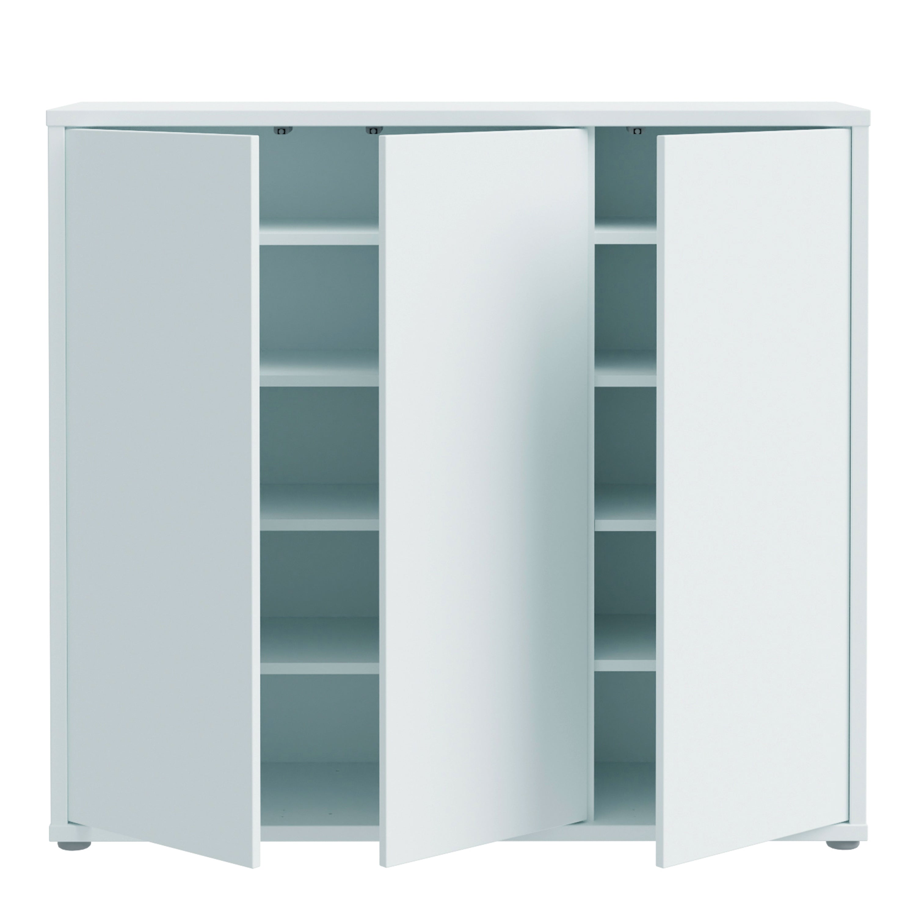 Alice Springs Shoe Cabinet with 3 Doors Push-to-Open in Light Grey