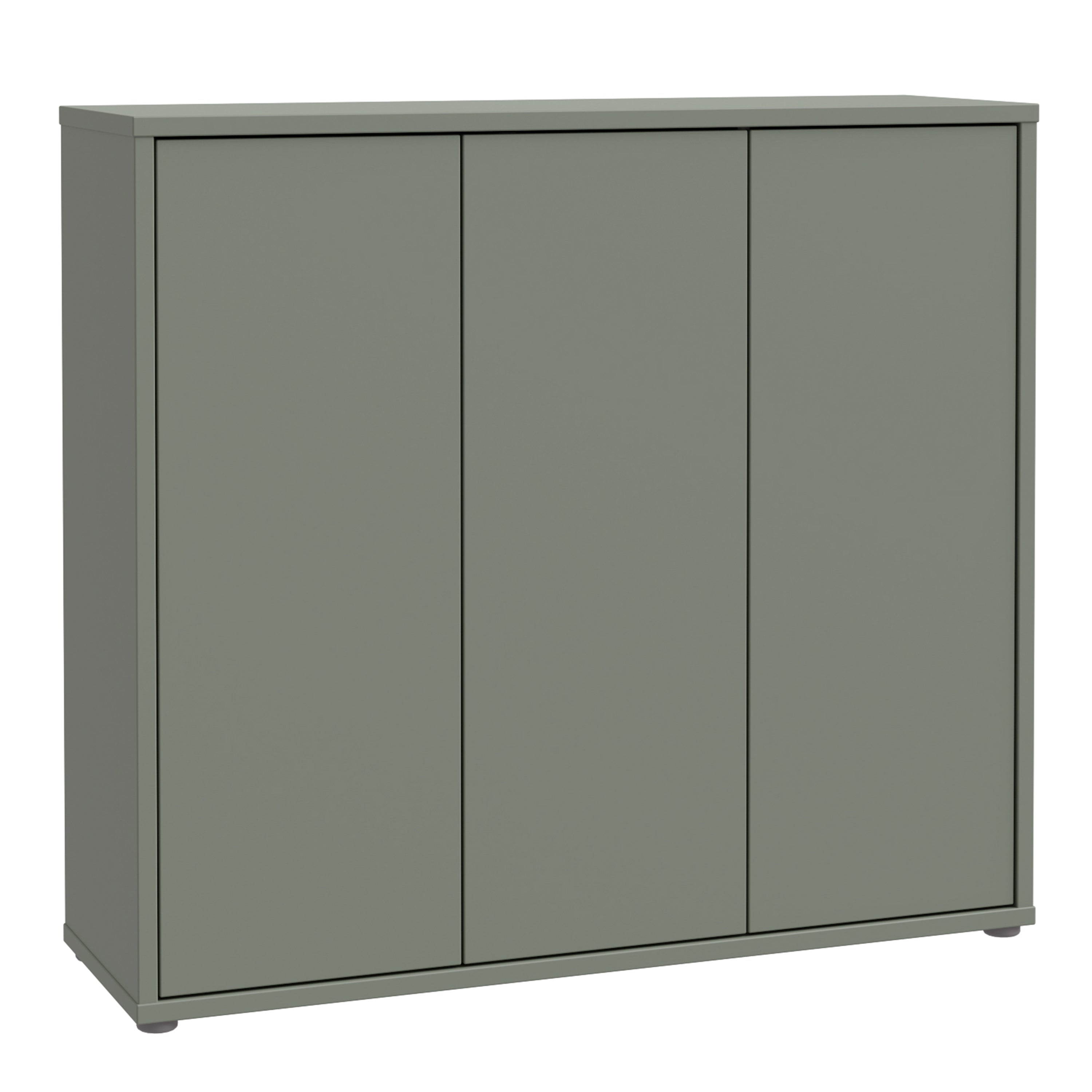 Alice Springs Shoe Cabinet with 3 Doors Push-to-Open in Sage Green