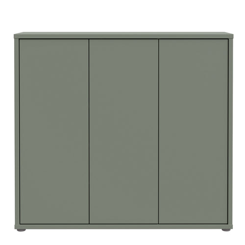 Alice Springs Shoe Cabinet with 3 Doors Push-to-Open in Sage Green