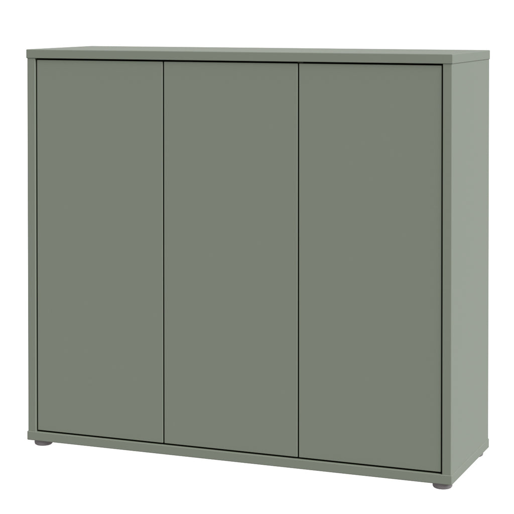 Alice Springs Shoe Cabinet with 3 Doors Push-to-Open in Sage Green
