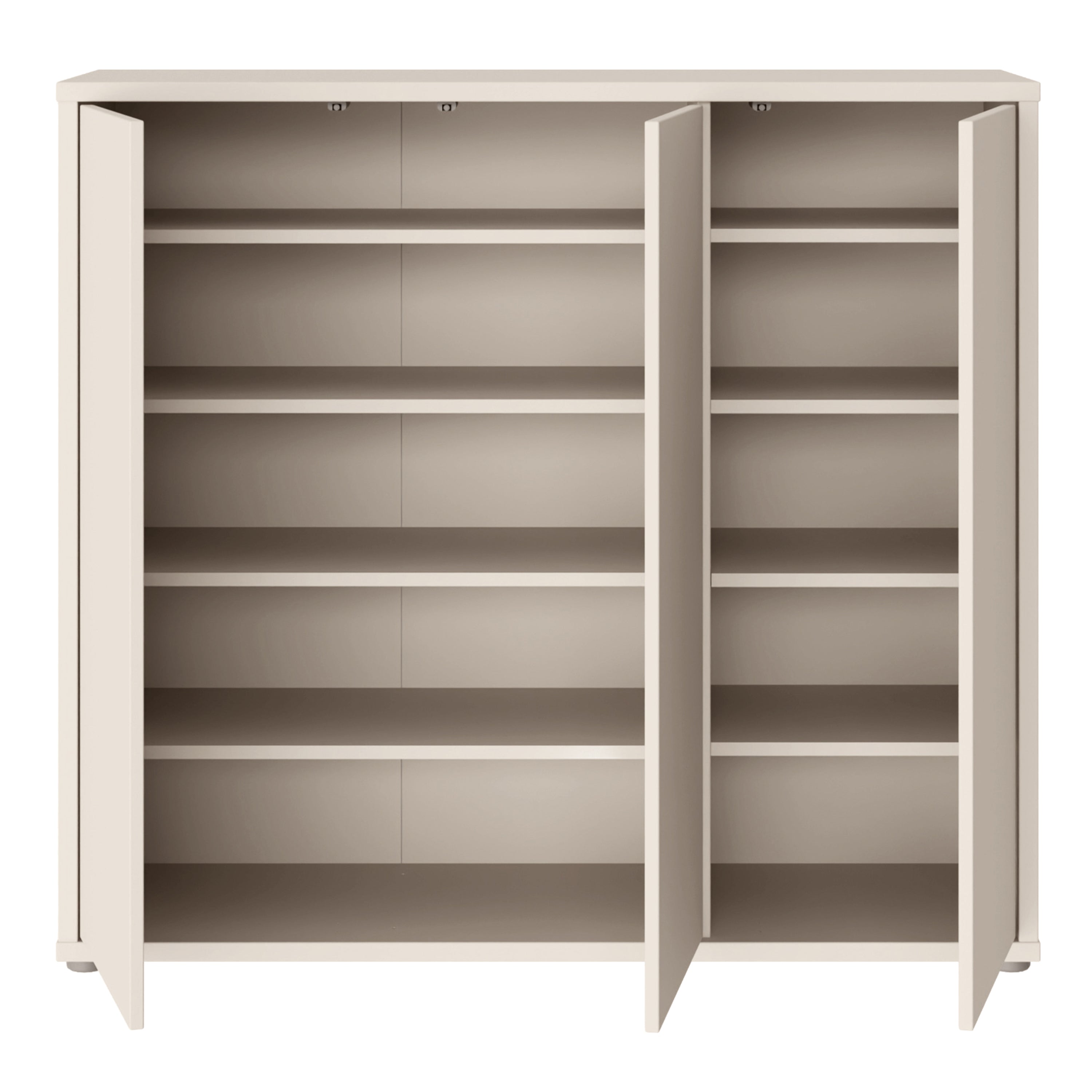 Alice Springs Shoe Cabinet with 3 Doors Push-to-Open in Sand